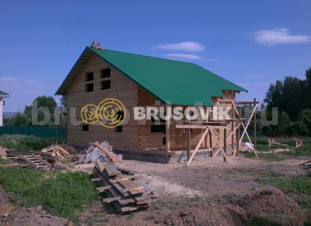 Дом 9,3х13 м из обрезного бруса 150х200 мм, Проект № 6, в Московской области