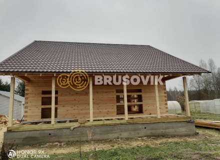 Дом 9х10м с террасой 2,5х10м из профилированного бруса 145х195мм г. Кимры, Тверская область