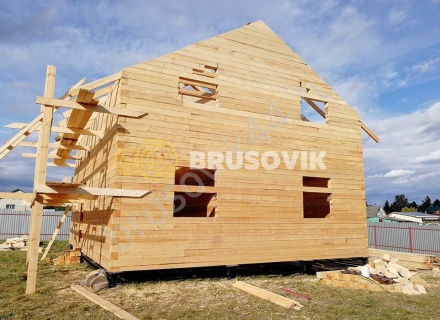 Дом из обрезного бруса 150х150 мм по индивидуальному проекту 