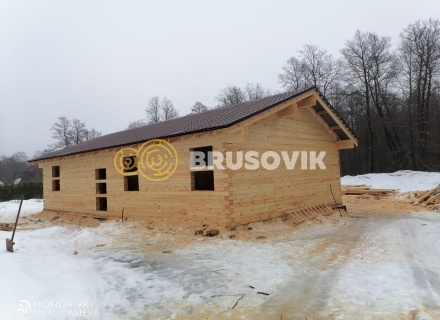 Дом 8,5х15 м. с террасой из профилированного бруса 145х195 мм. по индивидуальному проекту в п. Чулково, Выборгский район, Ленинградская область