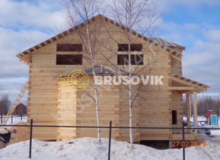 Дом из обрезного бруса 150х150 мм по проекту №67