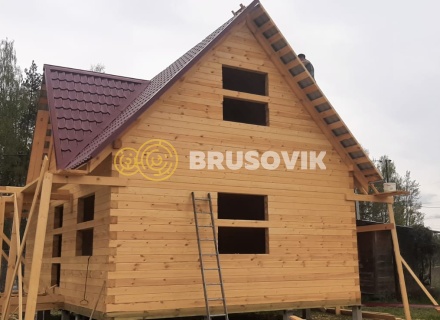 Дом 6х8м по проекту № 66 из профилированного бруса 145х145мм в СНТ Восток, Петушинский район, Владимирская область