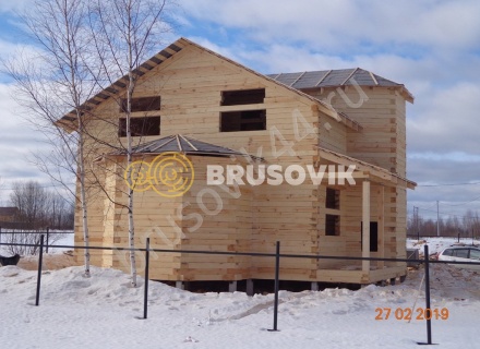 Дом из обрезного бруса 150х150 мм по проекту №67