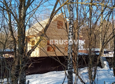 Дом 6х8 м из обрезного бруса 150х150 мм по проекту № 34  в селе Лужки, городской округ Истра, Московская область