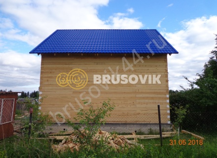 Дом по индивидуальному проекту из обрезного бруса 150х150 мм