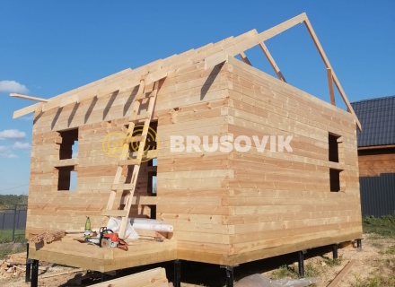 Дом 6х6м по индивидуальному проекту профилированного бруса 145х145мм в д. Яковлево, Тутаевский район, Ярославская область