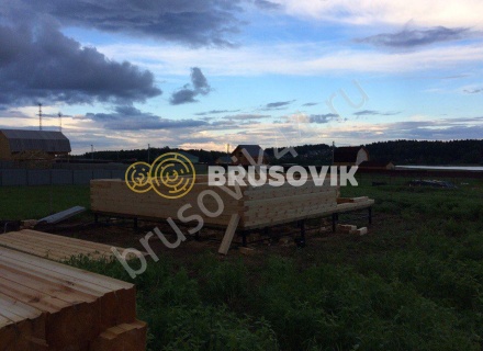 Деревянный дом из бруса с мансардой