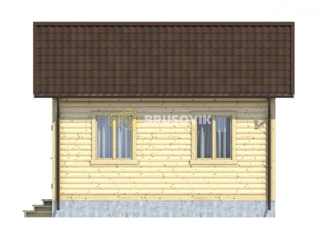 Проект №90 дома из бруса 6х6