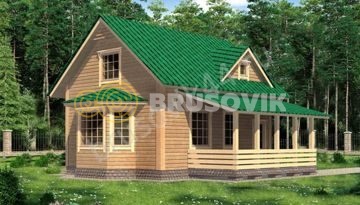 Проект №17 дома из бруса 7,5х7,5