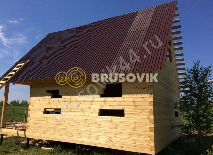  Дом по проекту заказчика из профилированного брус 145х145