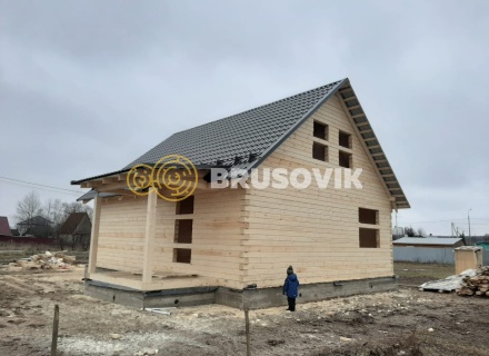 Дом 8х9 м из профилированного бруса по проекту № 21 в д. Соболево, городской округ Ликино-Дулёво, МО