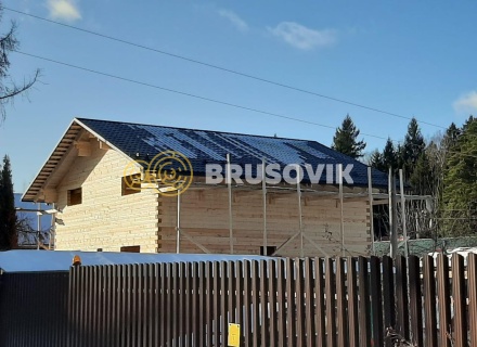 Дом 9,5х10,5 м из профилированного бруса 145х145 мм. СНТ Дружба, Одинцовский городской округ Московская область