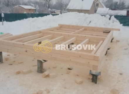 Баня 4х6 м из профилированного бруса 145х145 мм по индивидуальному проекту в д. Замятино, Кимрский район, Тверская область