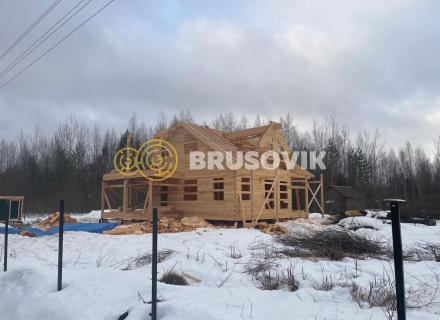 Дом 9х11м из обрезного бруса 150х150 мм по индивидуальному проекту в СТ Союз-Чернобыль-Сестрореченское, Дмитровский р-н., Московская область