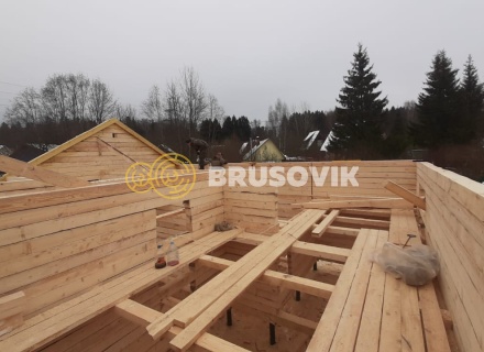 Баня 9х9м по проекту №7 из обрезного бруса 150х150 мм в СНТ Мошницы, г. Солнечногорск, Московская обл.