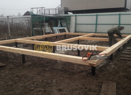 Дом 6х8 м из профилированного бруса 145х145 мм в Ивантеевке