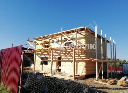 Дом по индивидуальному проекту из профилированного бруса 145х195 мм