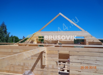 Дом по индивидуальному проекту из обрезного бруса 150х150 мм