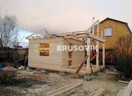 Баня 6х4 м из профилированного бруса 145х145 мм в с. Кудиново, Богородский городской округ, Московская область