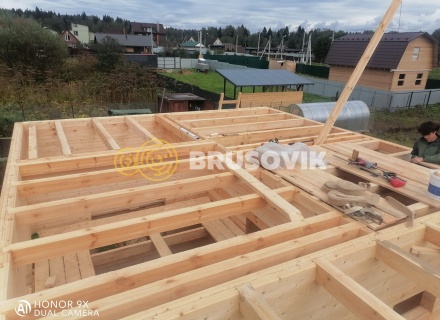 Дом 6х6м с террасой 2х6м из профилированного бруса 145х145мм в д. Горчухино, Наро-Фоминский район, Московская область