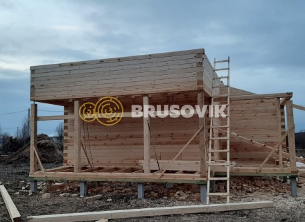 Дом 9х9 из профилированного бруса 145х195 мм, Костромская область, поселок Зарубино