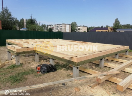 Дом 6х9м с ломаной крышей из профилированного бруса 145х145мм в с. Атепцево, Наро-Фоминский район, Московская область