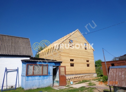 Дом по индивидуальному проекту из обрезного бруса 150х150 мм