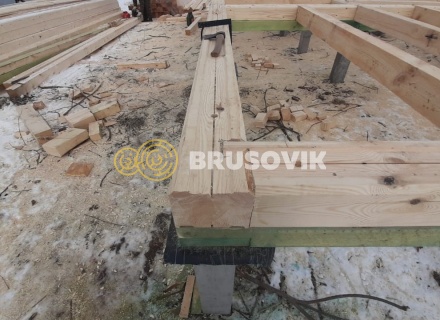 Дом 9х9 из профилированного бруса 145х195 мм, Костромская область, поселок Зарубино