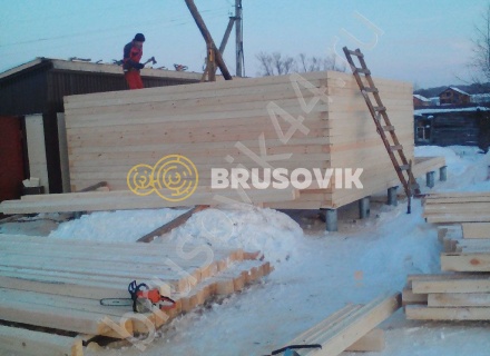 Дом по проекту заказчика из профилированного бруса 145х145 мм