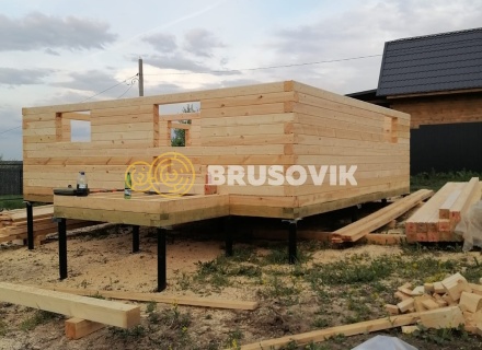 Дом 6х6м по индивидуальному проекту профилированного бруса 145х145мм в д. Яковлево, Тутаевский район, Ярославская область