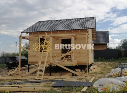 Дом 6х6м по индивидуальному проекту профилированного бруса 145х145мм в д. Яковлево, Тутаевский район, Ярославская область