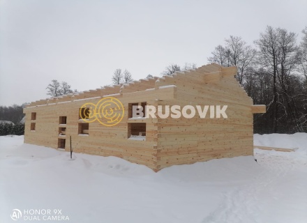 Дом 8,5х15 м. с террасой из профилированного бруса 145х195 мм. по индивидуальному проекту в п. Чулково, Выборгский район, Ленинградская область