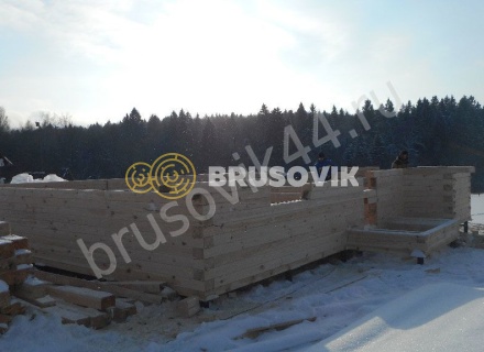 Дом по проекту № 41 из проф. бруса 145х195 мм