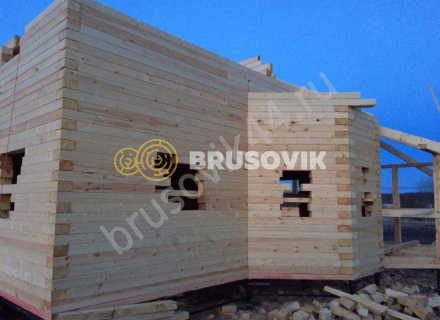 Дом из бруса по проекту № 6