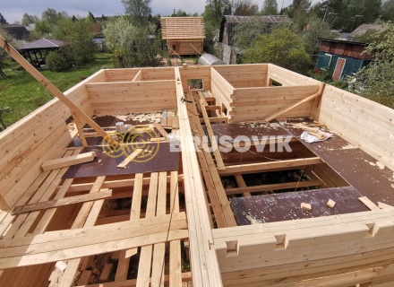 Дом 8х11 м из профилированного бруса 145х195 мм в д. Красные Орлы, городской округ Чехов, Московская область