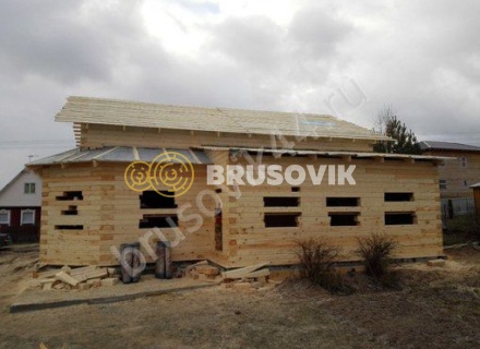 Большой жилой дом из бруса