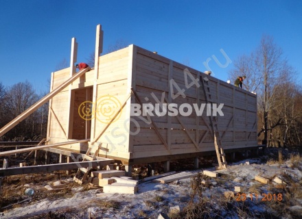  Дом 6,2х12,2 м из профилированного бруса 145х145 мм