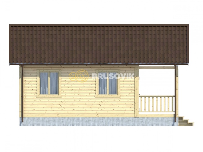 Проект №86 дома из бруса 6х8