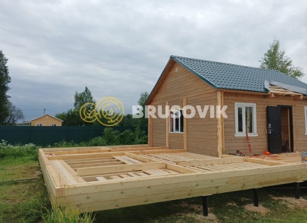 Пристройка к дому из профилированного бруса 145х145мм по индивидуальному проекту в д. Бакланово, Клинский р-н., Московская обл