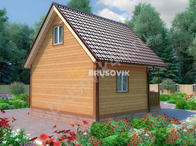 Проект №14 баня из бруса 6х6