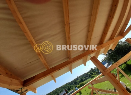 Дом 9х9 м из обрезного бруса 150х150 мм по индивидуальному проекту в г. Медынь, Калужская область