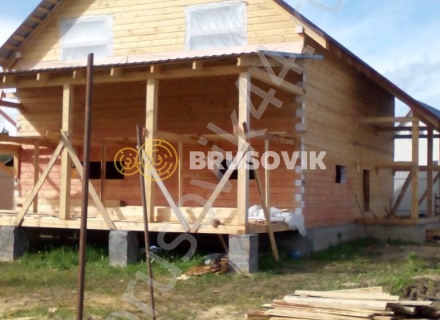 Дом из бруса на участке заказчика