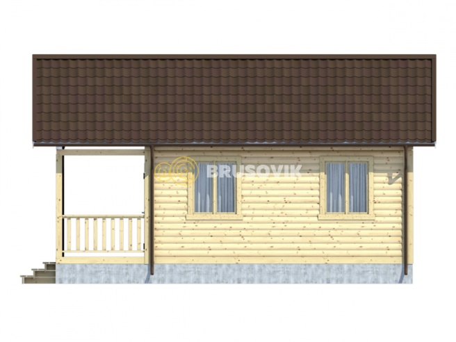 Проект №86 дома из бруса 6х8