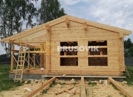 Дом 9х11м из профилированного бруса 145х195мм с рубкой углов &quot;в чашу&quot; по индивидуальному проекту в д. Иванцево, Ивановский р-н