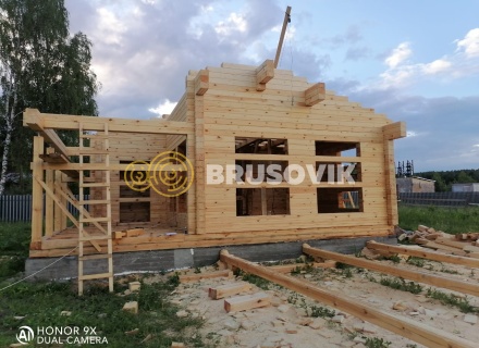 Дом 9х11м из профилированного бруса 145х195мм с рубкой углов &quot;в чашу&quot; по индивидуальному проекту в д. Иванцево, Ивановский р-н