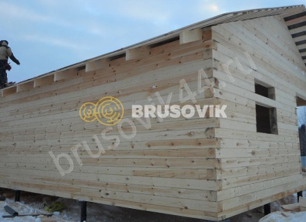 Баня из профилированного бруса 145х145 мм. по проекту № 7