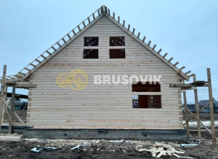 Дом 8х9 м из профилированного бруса по проекту № 21 в д. Соболево, городской округ Ликино-Дулёво, МО