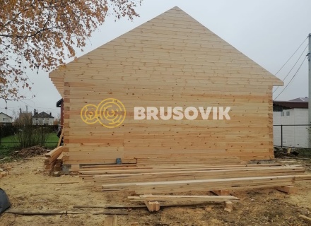 Дом 8х10м из профилированного бруса 145х195мм по индивидуальному проекту в посёлке Зелёная Роща, Угличский район, Ярославская область