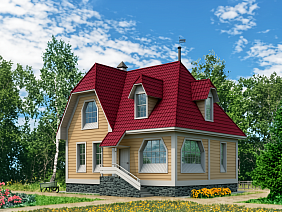 Проект №5 дома из бруса 8х9,5