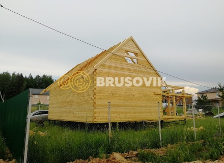 Дом 6х9 м из профилированного бруса 145х145 мм в коттеджном посёлке Барсово, д. Малые Петрищи, городской округ Щёлково, Московская область